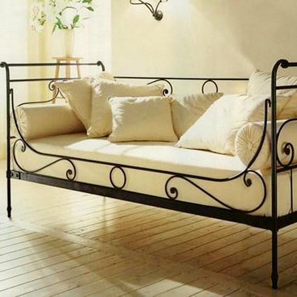 Кровать с кованой спинкой (диван). Модель-6