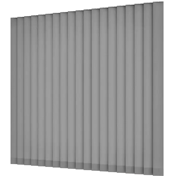 Жалюзи вертикальные тканевые 89 мм, цвет серый Креп