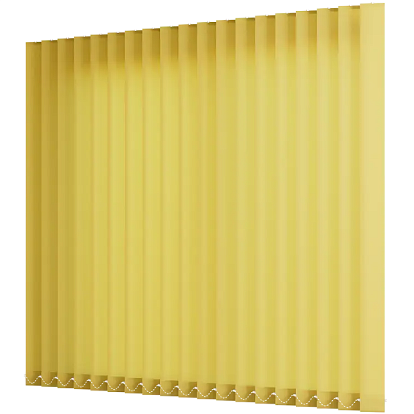 Жалюзи вертикальные тканевые 89 мм, цвет желтый Лайн