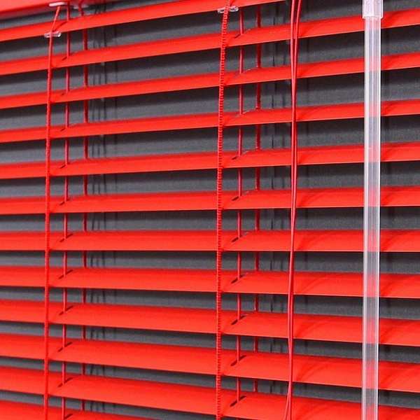 Жалюзи горизонтальные алюминиевые 25 мм, цвет красный