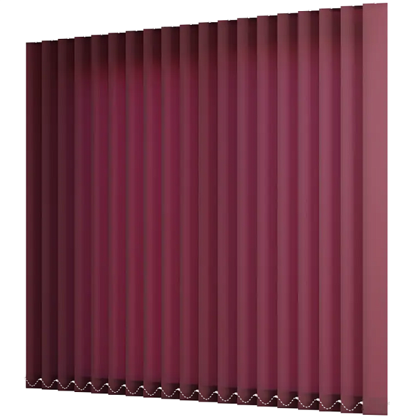 Жалюзи вертикальные тканевые 89 мм, цвет темно-красный Лайн