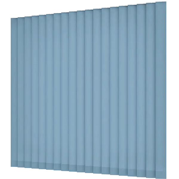 Жалюзи вертикальные тканевые 89 мм, цвет светло-голубой Креп