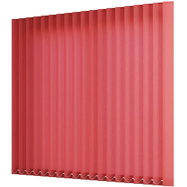 Жалюзи вертикальные тканевые 89 мм, цвет красный Кельн