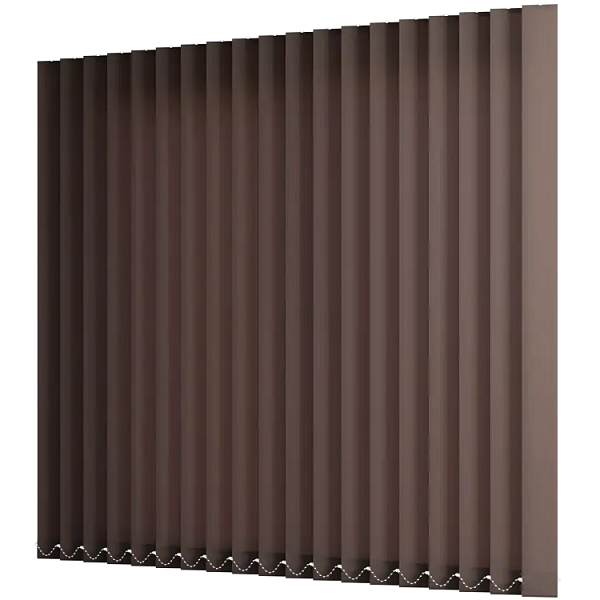 Жалюзи вертикальные тканевые 89 мм, цвет коричневый Лайн