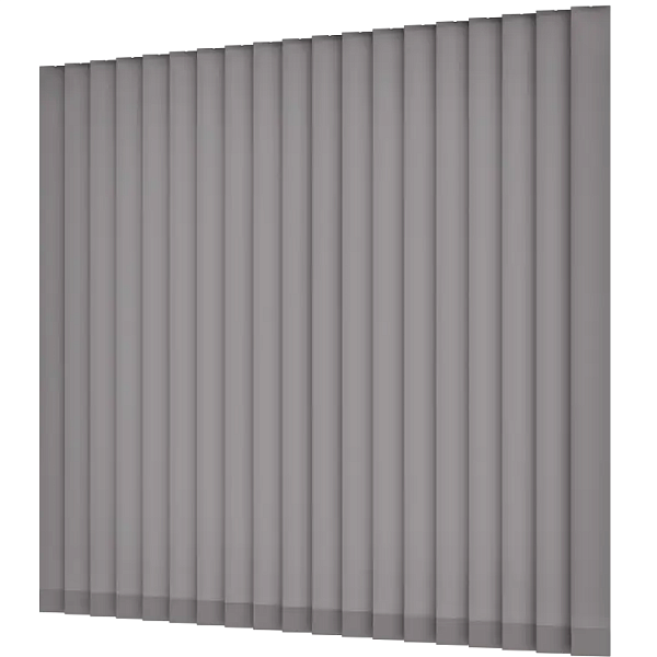 Жалюзи вертикальные тканевые 89 мм, цвет серый Плэйн