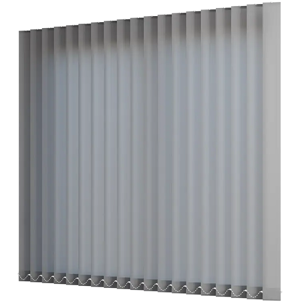 Жалюзи вертикальные тканевые 89 мм, цвет темно-серый Лайн
