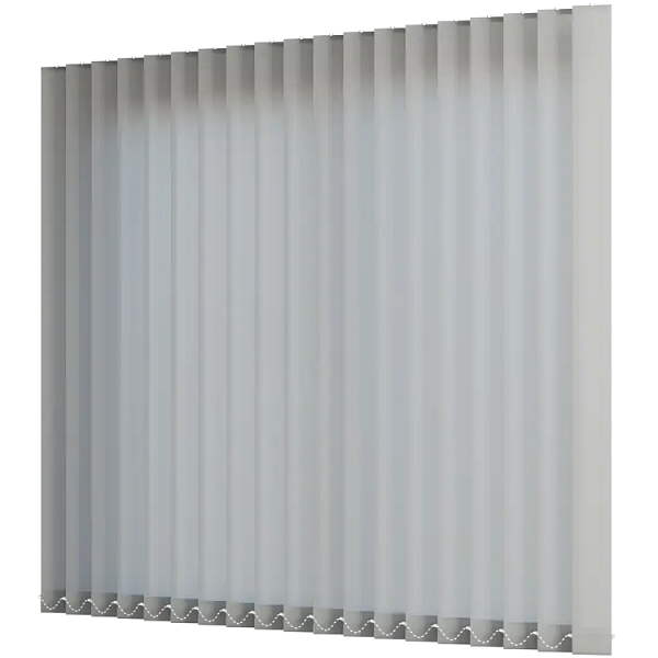 Жалюзи вертикальные тканевые 89 мм, цвет светло-серый Лайн