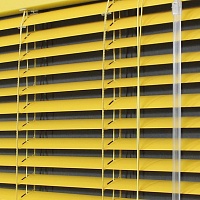 Жалюзи горизонтальные алюминиевые 25 мм, цвет ярко-желтый