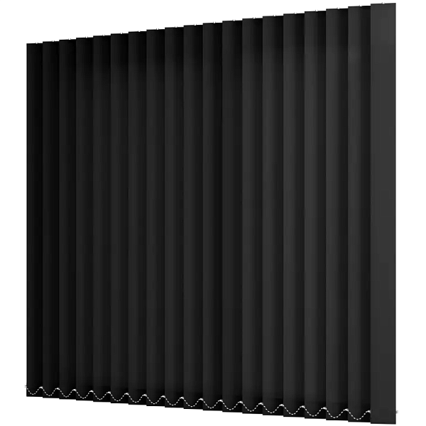 Жалюзи вертикальные тканевые 89 мм, цвет черный Лайн