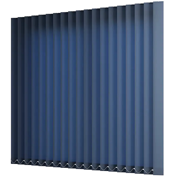 Жалюзи вертикальные тканевые 89 мм, цвет синий Лайн
