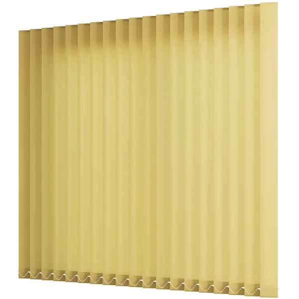 Жалюзи вертикальные тканевые 89 мм, цвет желтый Кельн