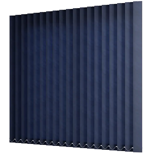 Жалюзи вертикальные тканевые 89 мм, цвет синий Рио
