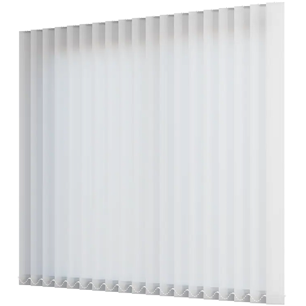 Жалюзи вертикальные тканевые 89 мм, цвет белый Милан