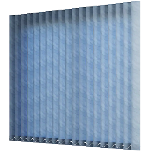 Жалюзи вертикальные тканевые 89 мм, цвет голубой Рио