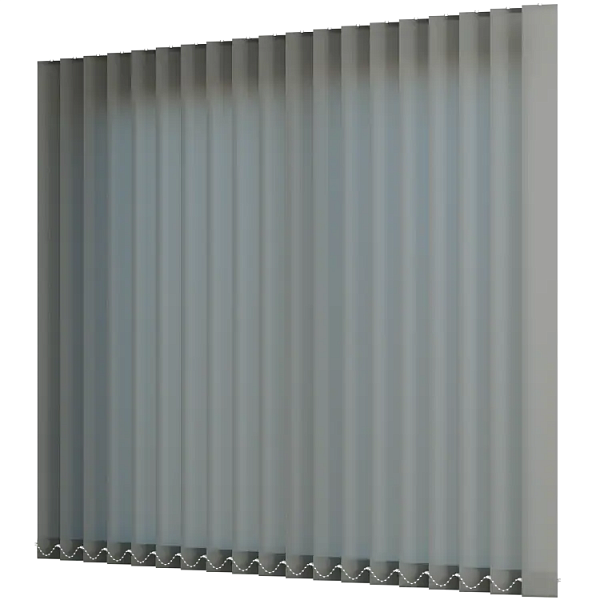 Жалюзи вертикальные тканевые 89 мм, цвет серый Лайн