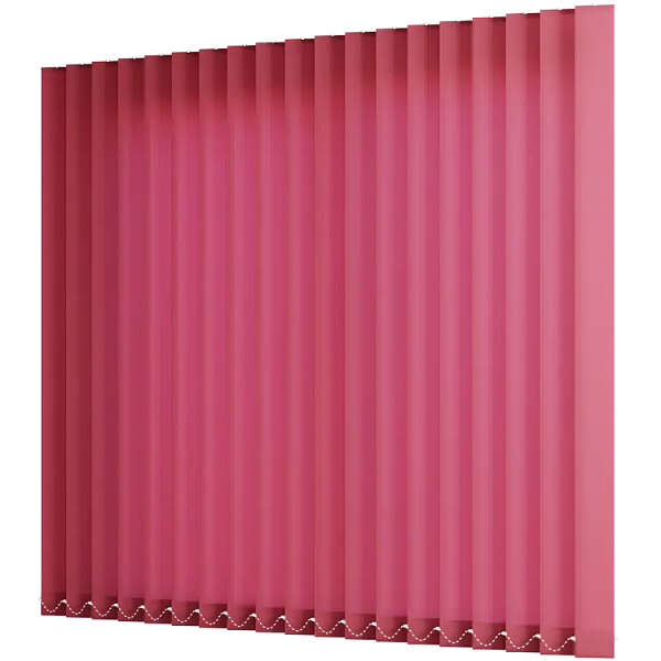 Жалюзи вертикальные тканевые 89 мм, цвет красный Лайн