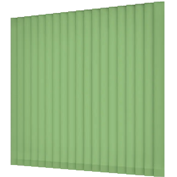 Жалюзи вертикальные тканевые 89 мм, цвет салатовый Креп