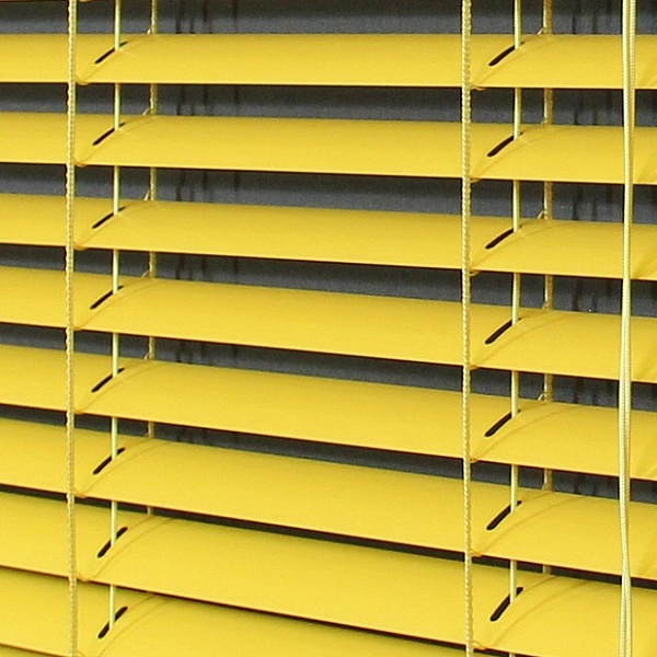 Межрамные жалюзи горизонтальные 25 мм, цвет ярко-желтый
