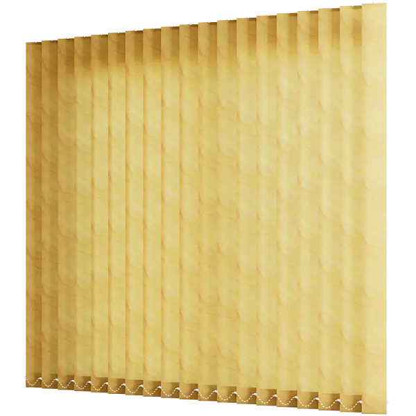 Жалюзи вертикальные тканевые 89 мм, цвет желтый Рио