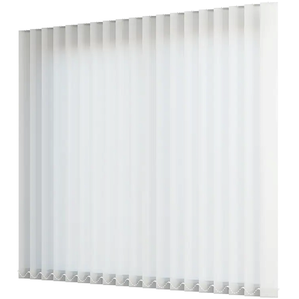 Жалюзи вертикальные тканевые 89 мм, цвет белый Лайн