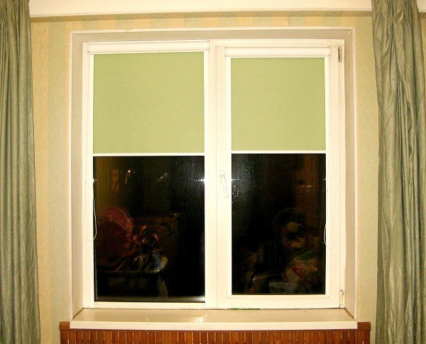 Кассетные шторы Уни-1. Модель - Альфа (светло-зеленый)