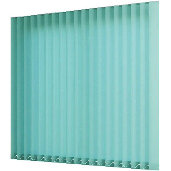 Жалюзи вертикальные тканевые 89 мм, цвет бирюзовый Лайн