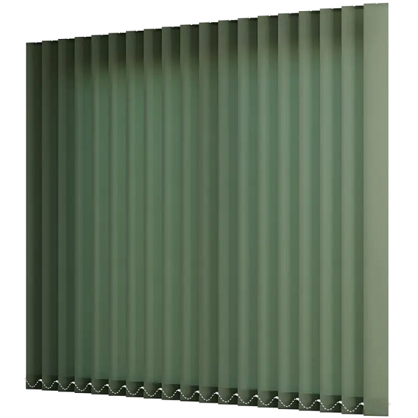 Жалюзи вертикальные тканевые 89 мм, цвет зеленый Сиде
