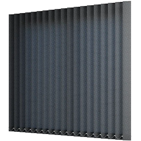 Жалюзи вертикальные тканевые 89 мм, цвет серый Рококо
